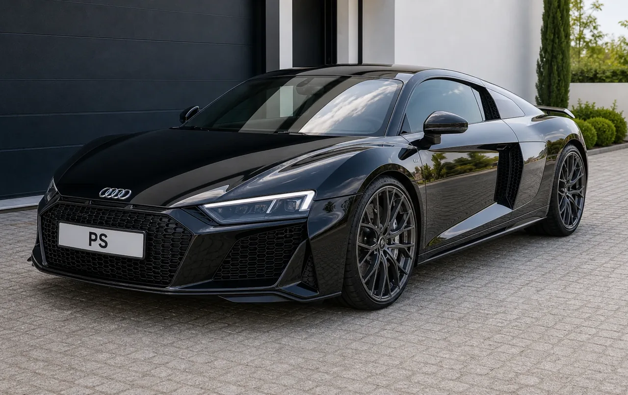 Audi R8 com espuma ativa Depois