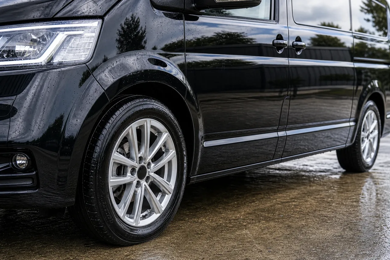 Ford Transit de frota com espuma ativa Depois