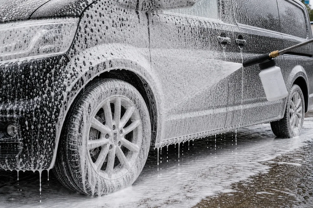 Ford Transit de frota com espuma ativa Espuma